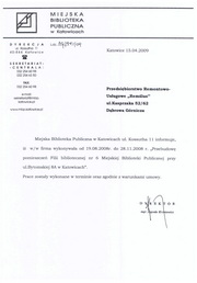 Referencje - Miejska Biblioteka Publiczna w Katowicach