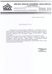 Referencje - Miejski Zakład Zasobów Lokalowych w Sosnowcu